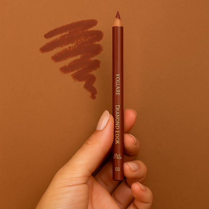 Crayon bois pour les lèvres DIAMOND LOOK - Teinte 03 Fudge Nude - Vollaré Cosmetics