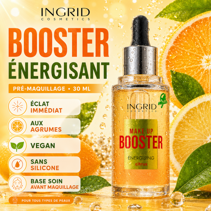Fluide "Booster" énergisant - Citron - 30 ml - Ingrid Cosmetics
