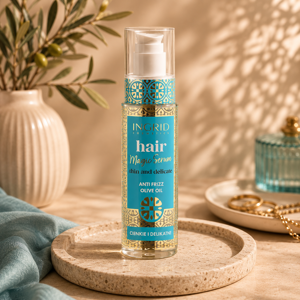 Sérum cheveux concentré en Huile d'olive anti frisottis - Ingrid Cosmetics - 30 ml