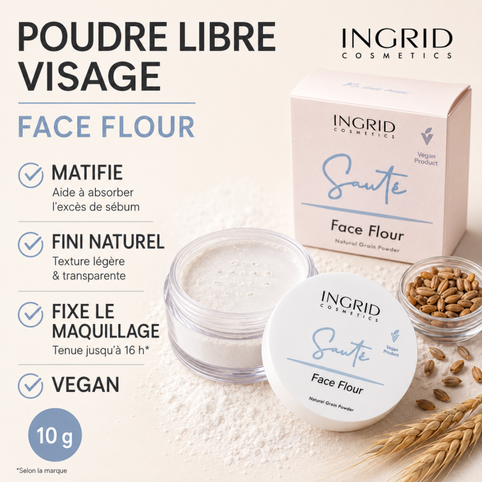 Poudre libre visage "Face Flour" Collection "Sauté" - Ingrid Cosmetics - 10 gr