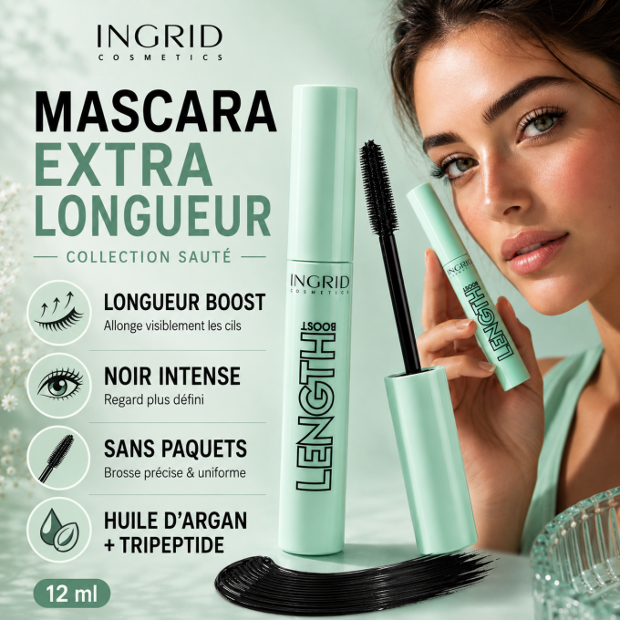 Mascara Extra Longueur "Sauté" - 12 ml - Ingrid Cosmetics