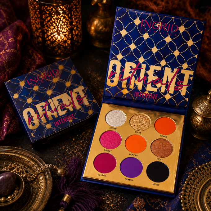 Palette d'ombres à paupière Rituels orientaux intensifs 9 teintes - 10 gr - Ingrid Cosmetics