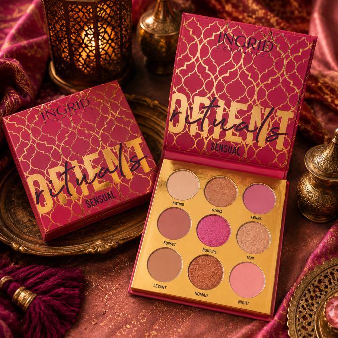 Palette d'ombres à paupière Rituels sensuels orientaux 9 teintes - 10 gr - Ingrid Cosmetics