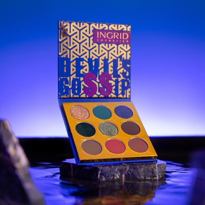 Palette d'ombres à paupière Devil's Gossip 9 teintes - 10 gr - Ingrid Cosmetics