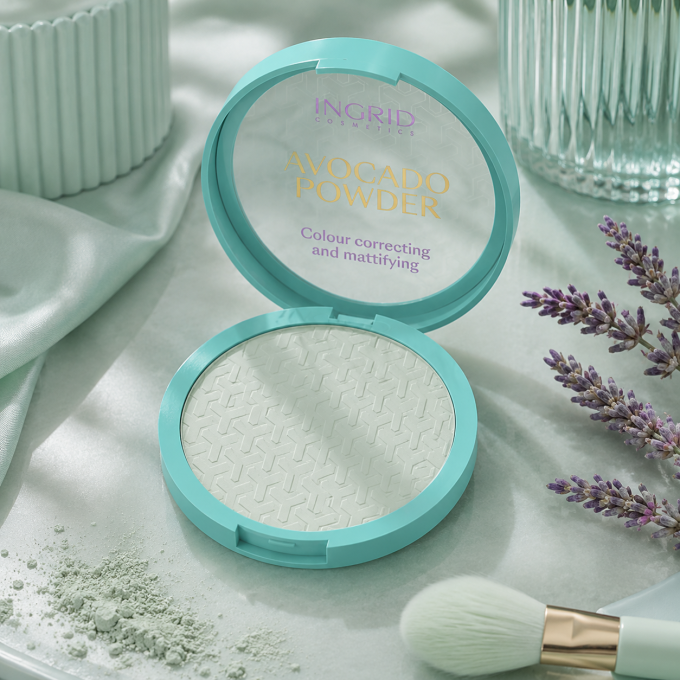 Poudre Compacte correctrice et matifiante à la l'avocat - 10g - Ingrid Cosmetics