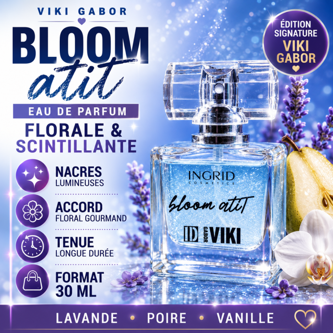Eau de parfum Viki Gabor "Bloom" - Senteur florale - 30ml - Ingrid Cosmetics