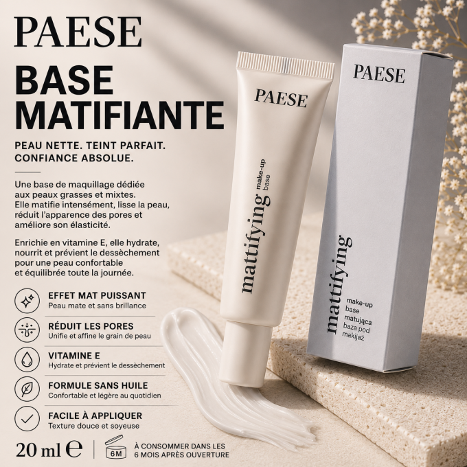 Base matifiante en tube - 20 ml - PAESE