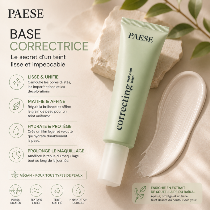 Base correctrice en tube Végan - 20 ml - PAESE