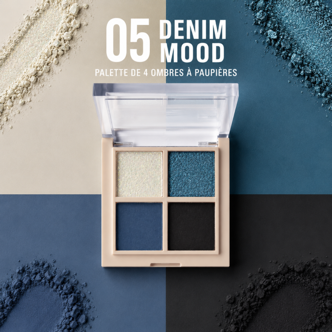 Palette d'ombres à paupières Vegan "Daily Vibes" - Denim Mood - 5,5 g - PAESE