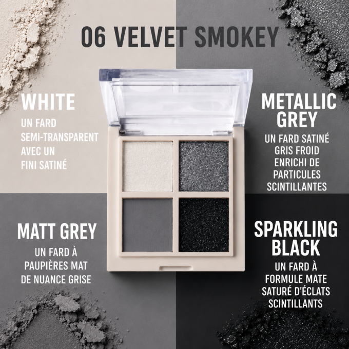 Palette d'ombres à paupières Vegan "Daily Vibes" - Velvet Smokey - 5,5 g - PAESE