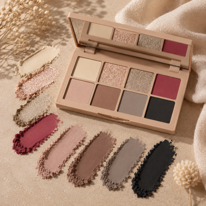 Palette d'ombres à paupières "Cold Crush" - 11 g - 8 couleurs VEGAN - PAESE