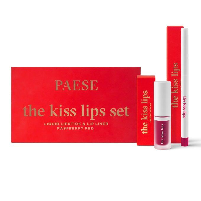 Coffret "The Kiss Lips"  - Rouge à lèvres et crayon assortis - 01 Nude Beige - Paese