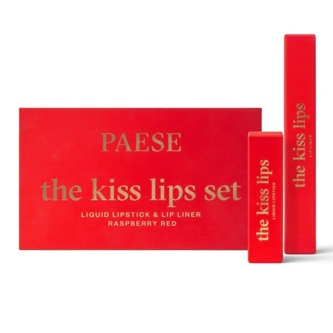 Coffret "The Kiss Lips"  - Rouge à lèvres et crayon assortis - 05 Raspberry Red - Paese