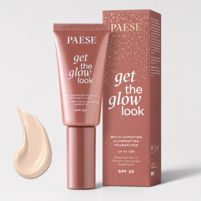 Fond de teint illuminateur Get The Glow SPF20 – 5 teintes – PAESE