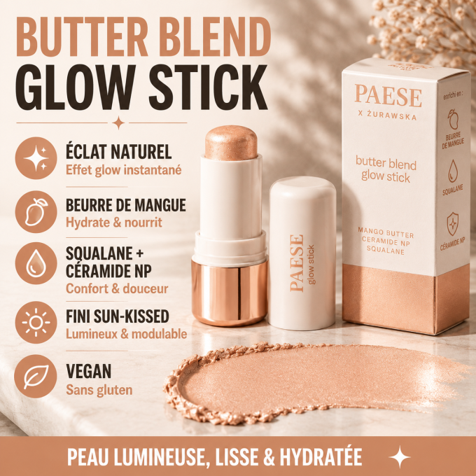 Enlumineur crémeux en stick au beurre - 6g - Paese