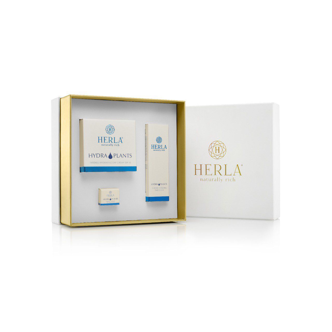 Coffret cadeau Crème de jour et Sérum visage hydratation intense - HYDRA PLANTS - HERLA