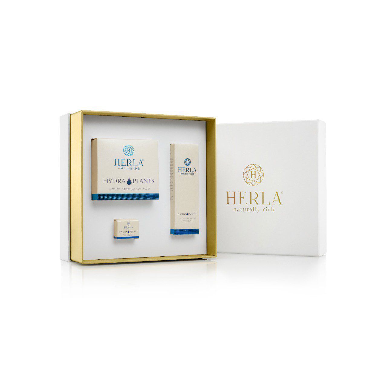 Coffret cadeau Masque visage + Crème de jour + nuit hydratation intense - HYDRA PLANTS - HERLA