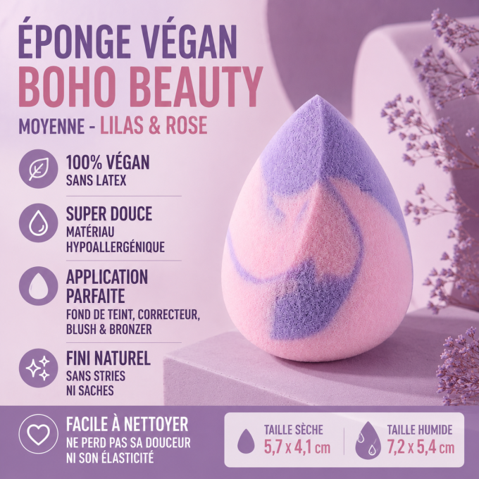 Éponge végan Boho beauty - Moyenne - LILAS & ROSE