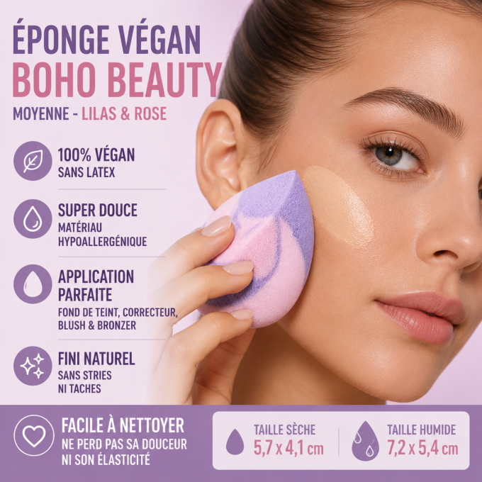 Éponge végan Boho beauty - Moyenne - LILAS & ROSE