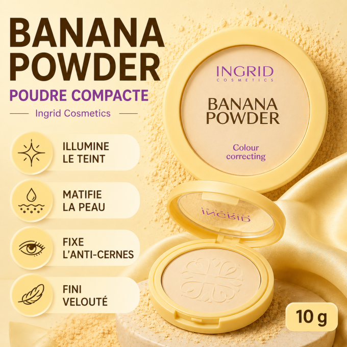 Poudre Compacte Banana Powder - 10g - Ingrid Cosmetics