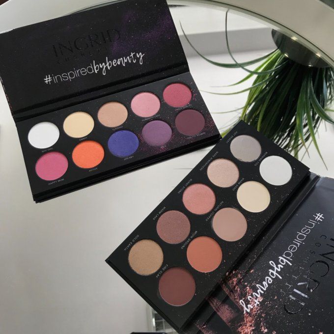 PRO : Display 8 palettes de 10 ombres à paupières  Colors + Nude - 27g - Ingrid