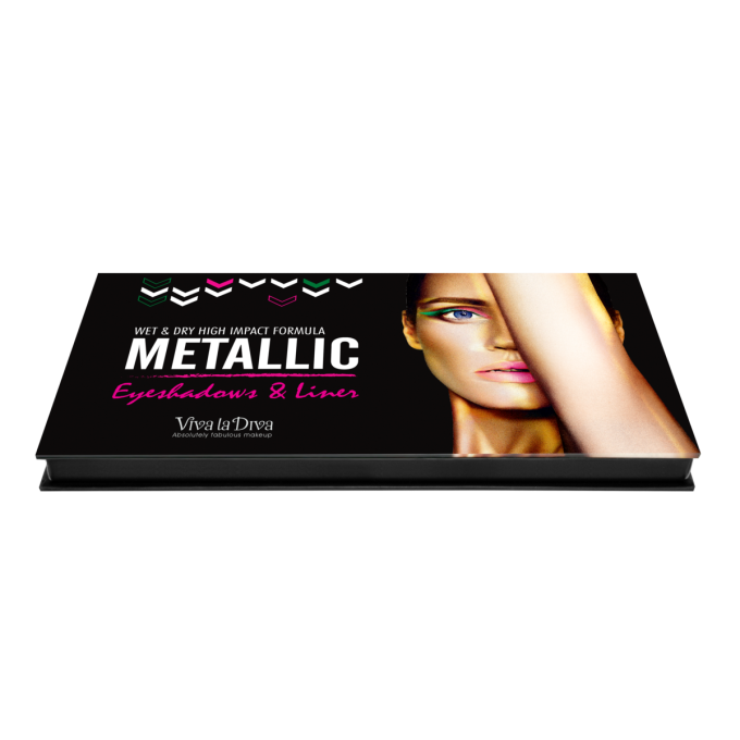 Palette d'ombres à paupières vegan Metallic VIVA LA DIVA - 24 couleurs