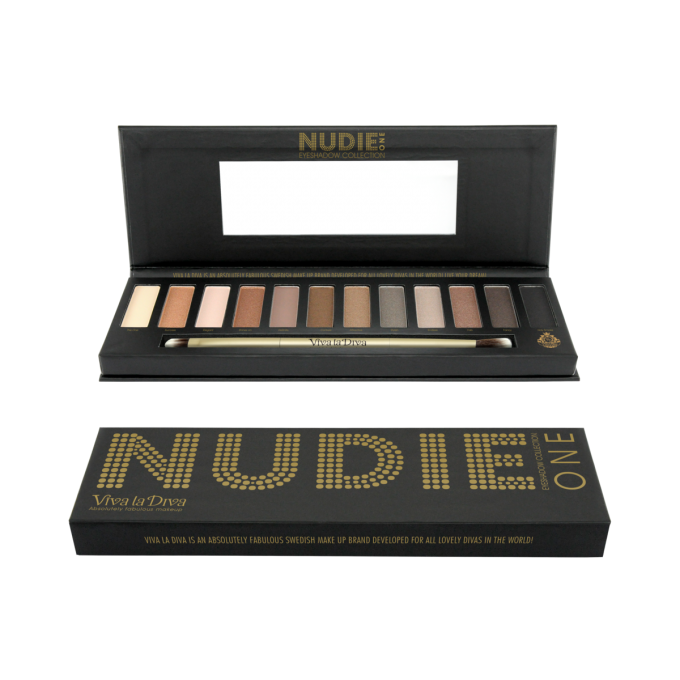 Palette d'ombres à paupières vegan Nudie one VIVA LA DIVA - 12 couleurs