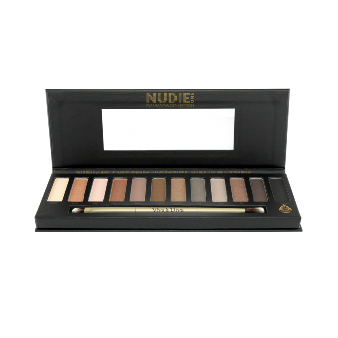 Palette d'ombres à paupières vegan Nudie one VIVA LA DIVA - 12 couleurs