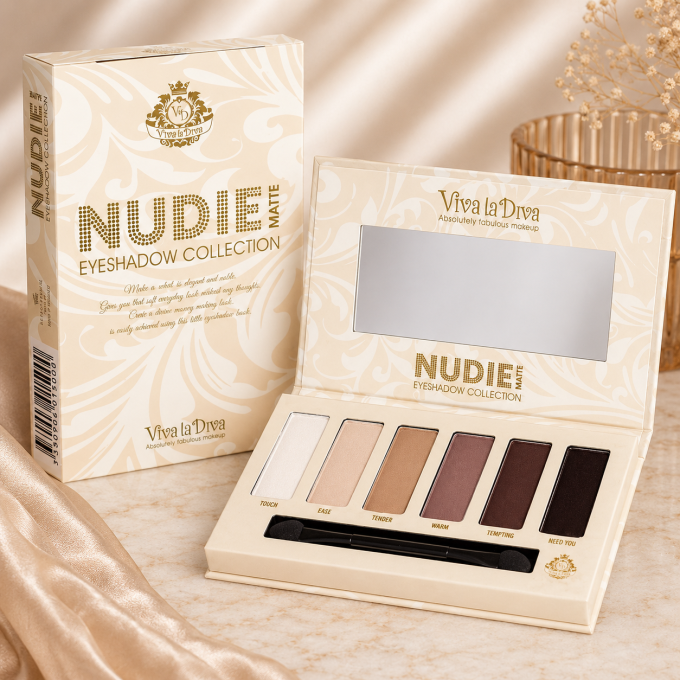 Palette d'ombres à paupières vegan Nudie matte VIVA LA DIVA - 6 couleurs