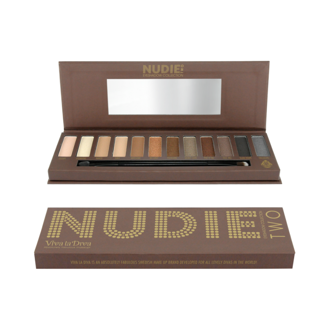 Palette d'ombres à paupières vegan Nudie two VIVA LA DIVA - 12 couleurs