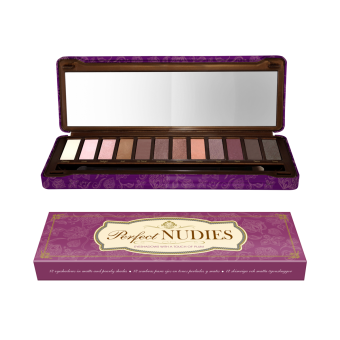 Palette d'ombres à paupières vegan Perfect nudies touch of plum VIVA LA DIVA - 12 couleurs