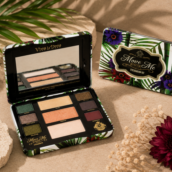 Palette d'ombres à paupières et teint vegan Move me jungle VIVA LA DIVA - 9 couleurs