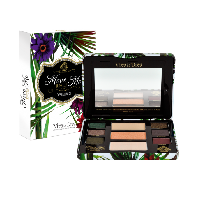 Palette d'ombres à paupières et teint vegan Move me jungle VIVA LA DIVA - 9 couleurs