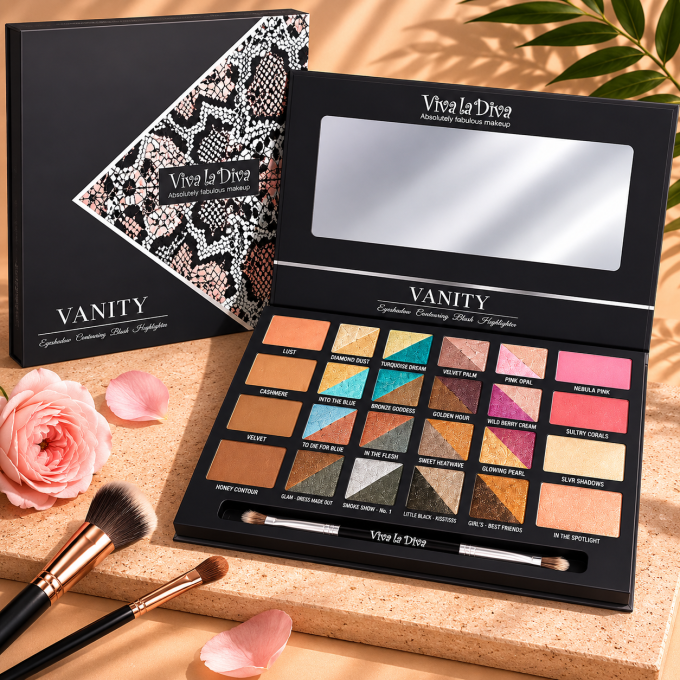 Palette de maquillage complète et vegan Vanity kit VIVA LA DIVA