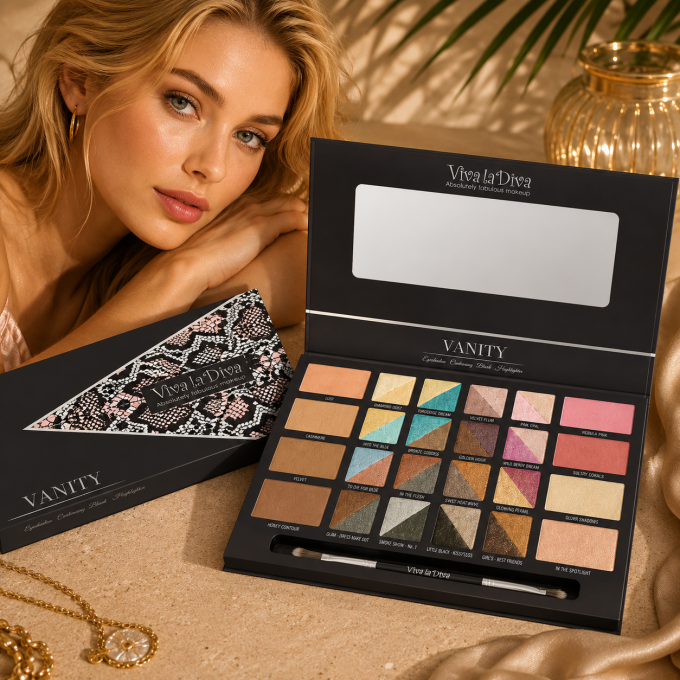 Palette de maquillage complète et vegan Vanity kit VIVA LA DIVA