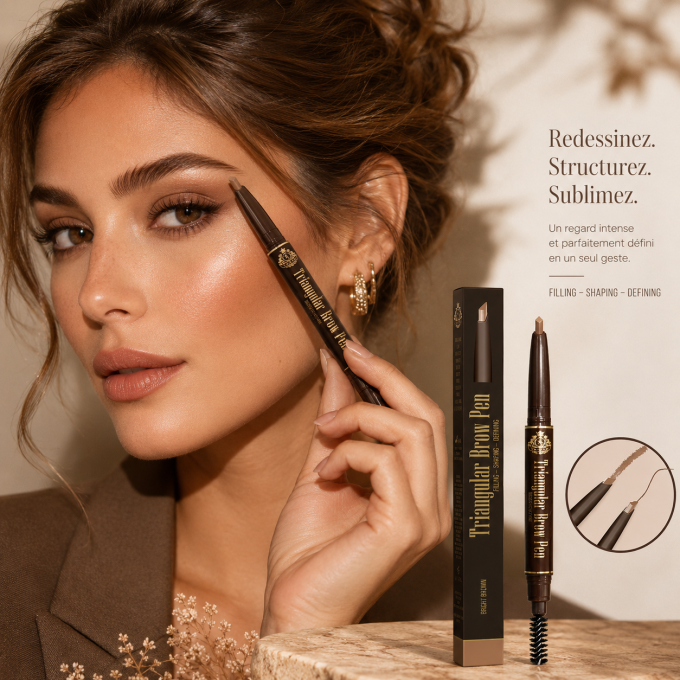 Crayon à sourcils vegan à pointe triangulaire Viva La Diva - 3 teintes de brun