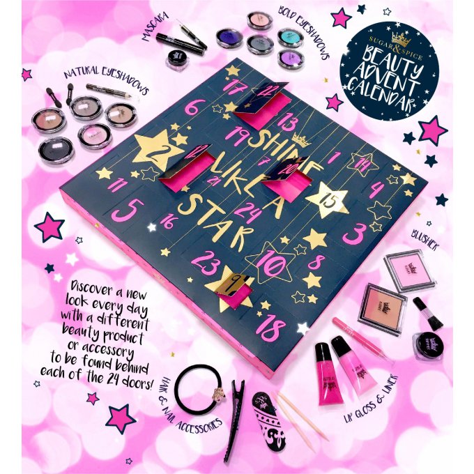 Calendrier de l'Avent Beauté "Shine Like a Star" Sugar & Spice