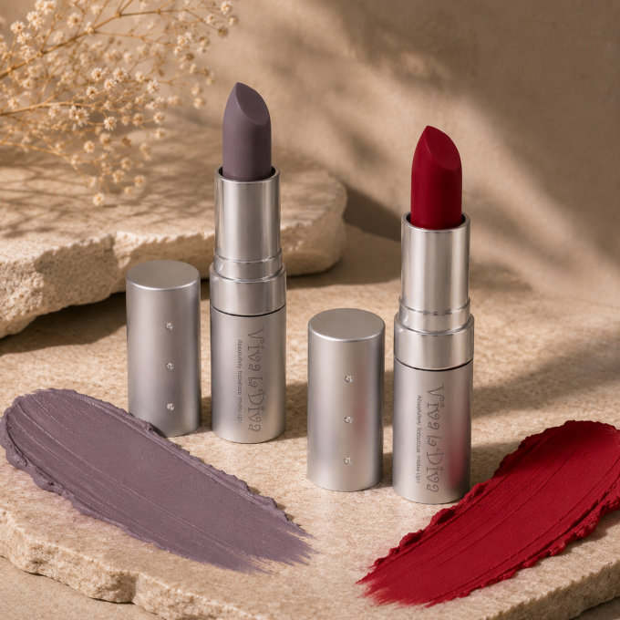 Rouge à lèvres vegan Mat VIVA LA DIVA - 2 teintes