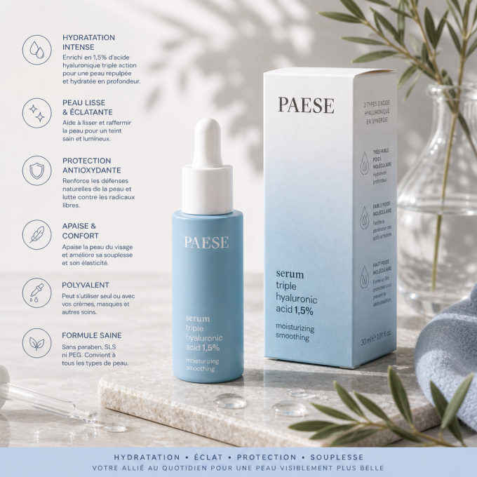 Serum triple acide hyaluronique  - 30 ml - PAESE