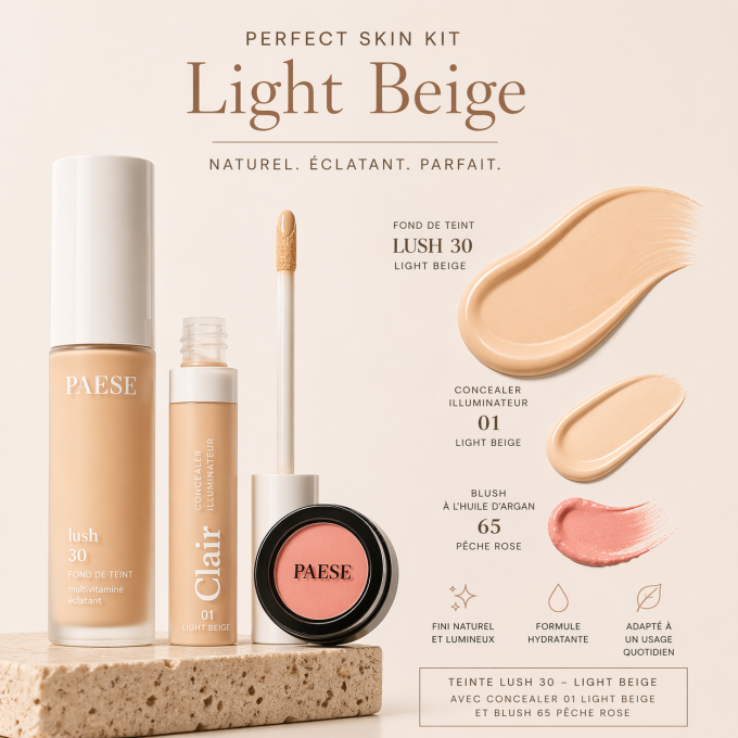 Routine Perfect Skin : 7 bestsellers incontournables pour un teint lumineux & naturel - Light Beige