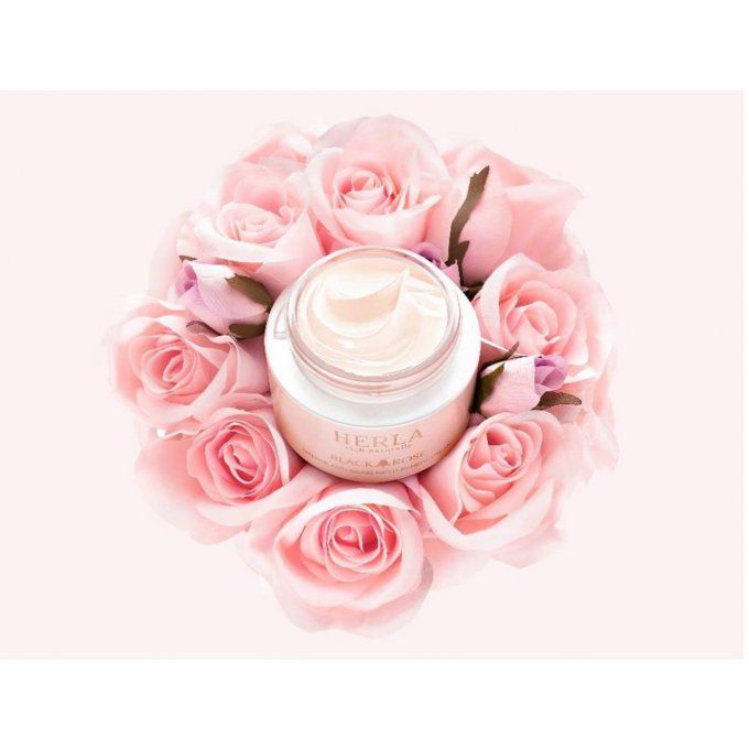 Coffret Cadeau Masque exfoliant + Crèmes Yeux + Remède anti-âge à la rose noire - BLACK ROSE - HERLA