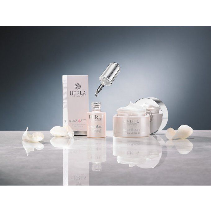 Coffret cadeau Remède de nuit anti-âge et lotion tonnifiante - BLACK ROSE - HERLA