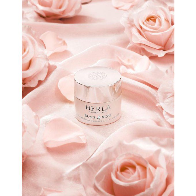 Coffret Cadeau Masque exfoliant + Crèmes Yeux + Remède anti-âge à la rose noire - BLACK ROSE - HERLA