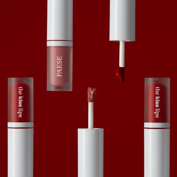Coffret "The Kiss Lips"  - Rouge à lèvres et crayon assortis - 02 Nude Coral - Paese
