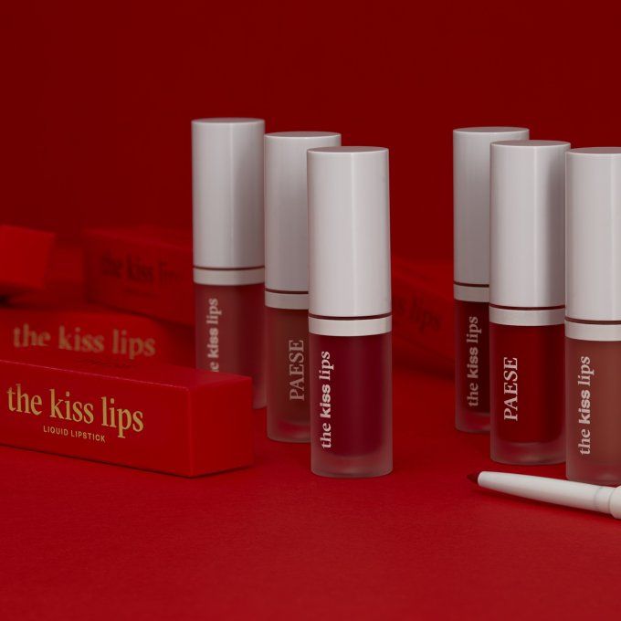 Coffret "The Kiss Lips"  - Rouge à lèvres et crayon assortis - 02 Nude Coral - Paese