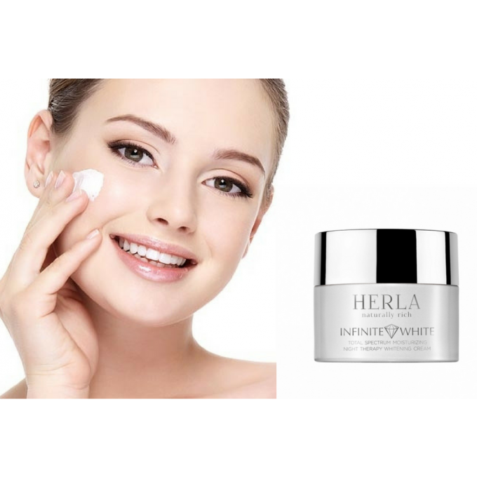 Coffret Cadeau Crème de nuit hydratante + Lotion illuminatrice -  INFINITE WHITE - HERLA