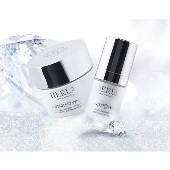 Coffret Cadeau Crème de nuit hydratante + Lotion illuminatrice -  INFINITE WHITE - HERLA