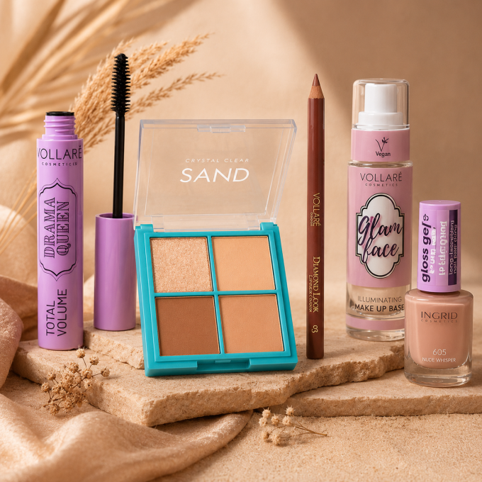 Nude Glow Ritual Vollaré – Set beauté complet pour un look naturel, lumineux & ultra féminin
