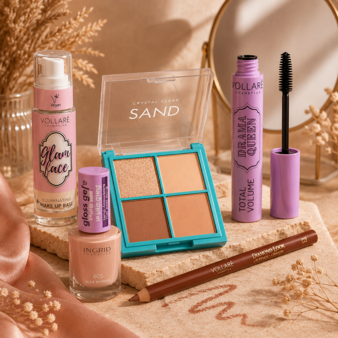Nude Glow Ritual Vollaré – Set beauté complet pour un look naturel, lumineux & ultra féminin