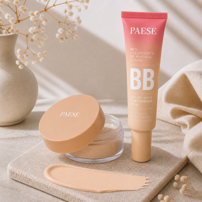 Duo BB crème à l'acide hyaluronique 30 ml  (teinte 02N BEIGE) et Poudre de beauté 10g - PAESE